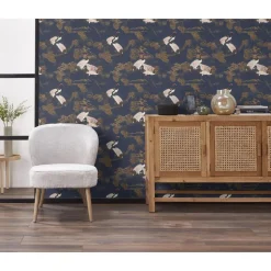 Behang Anna Blauw