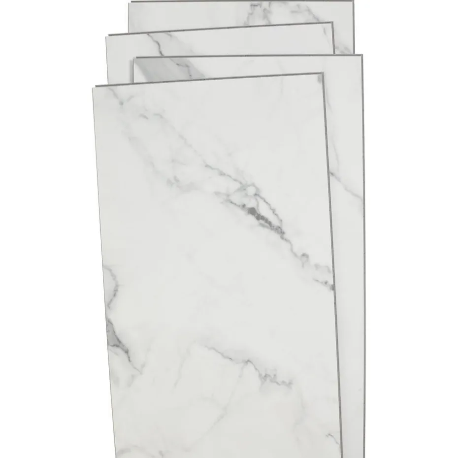 Klik PVC Marble Wit Tegel XL Plank