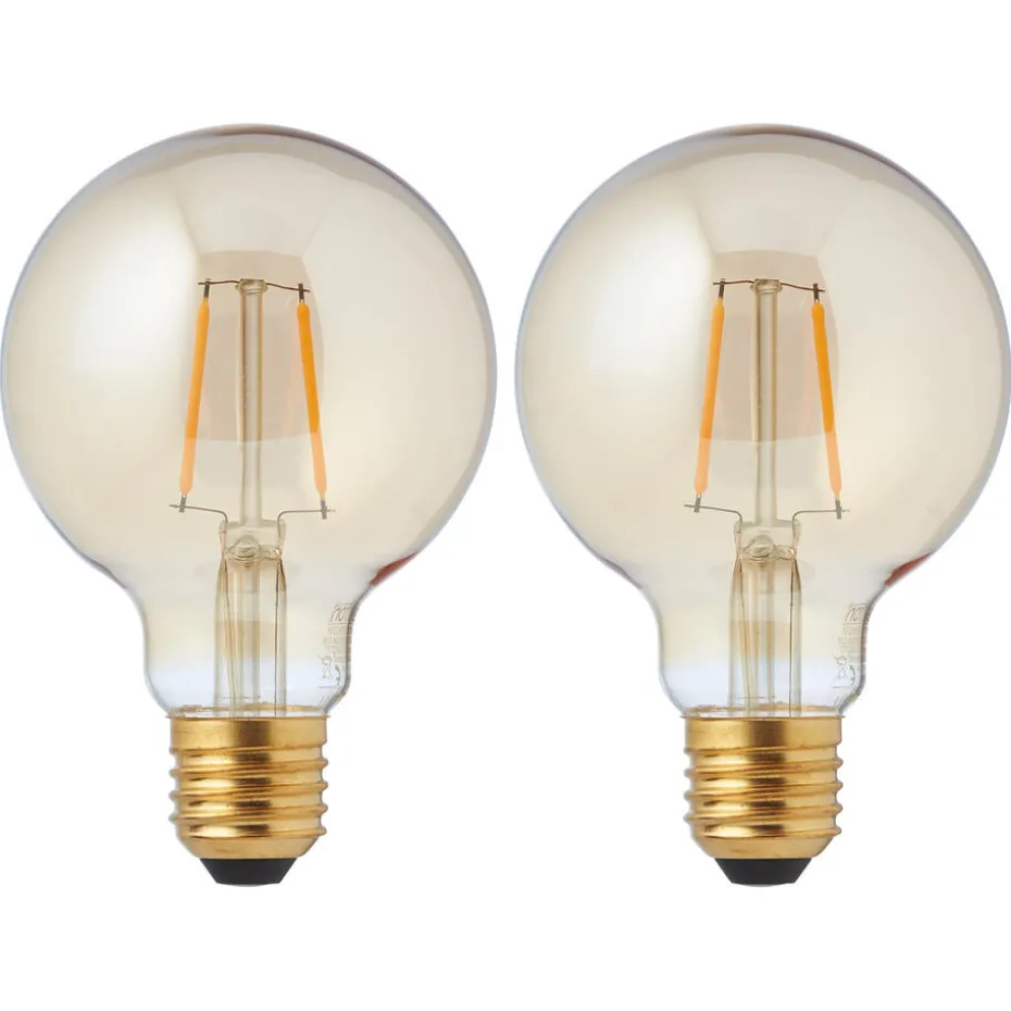 Led Lamp Goud 2 Stuks 80 Mm