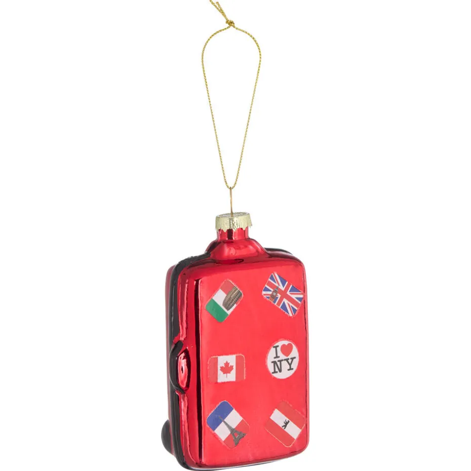 Ornament Koffer Rood