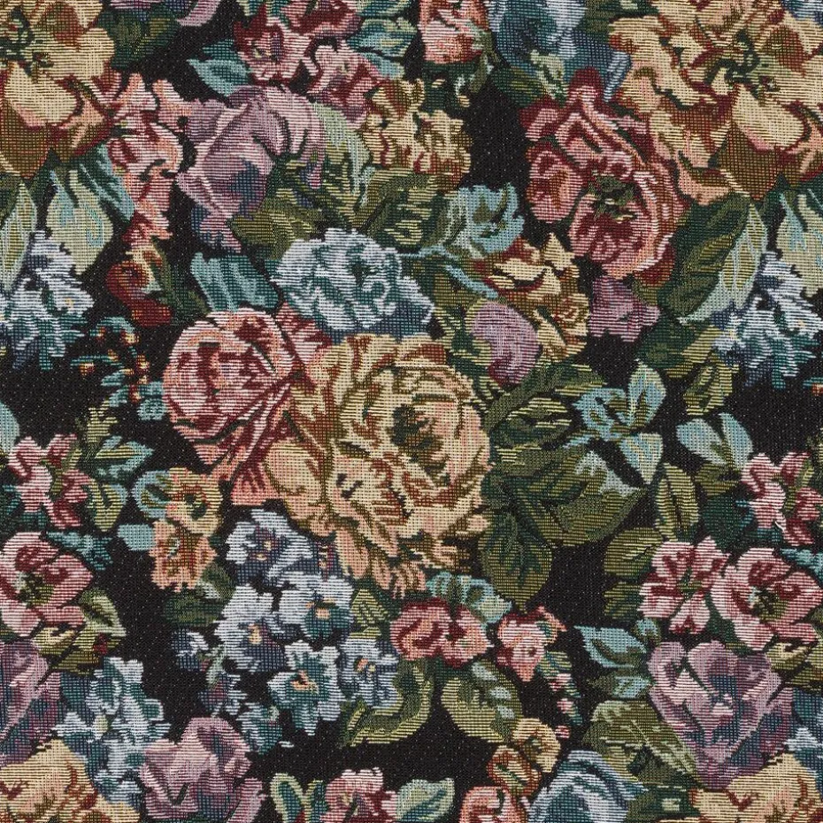 Stof Fleur Zwart