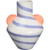 Vaas Spiraal Wit/Blauw