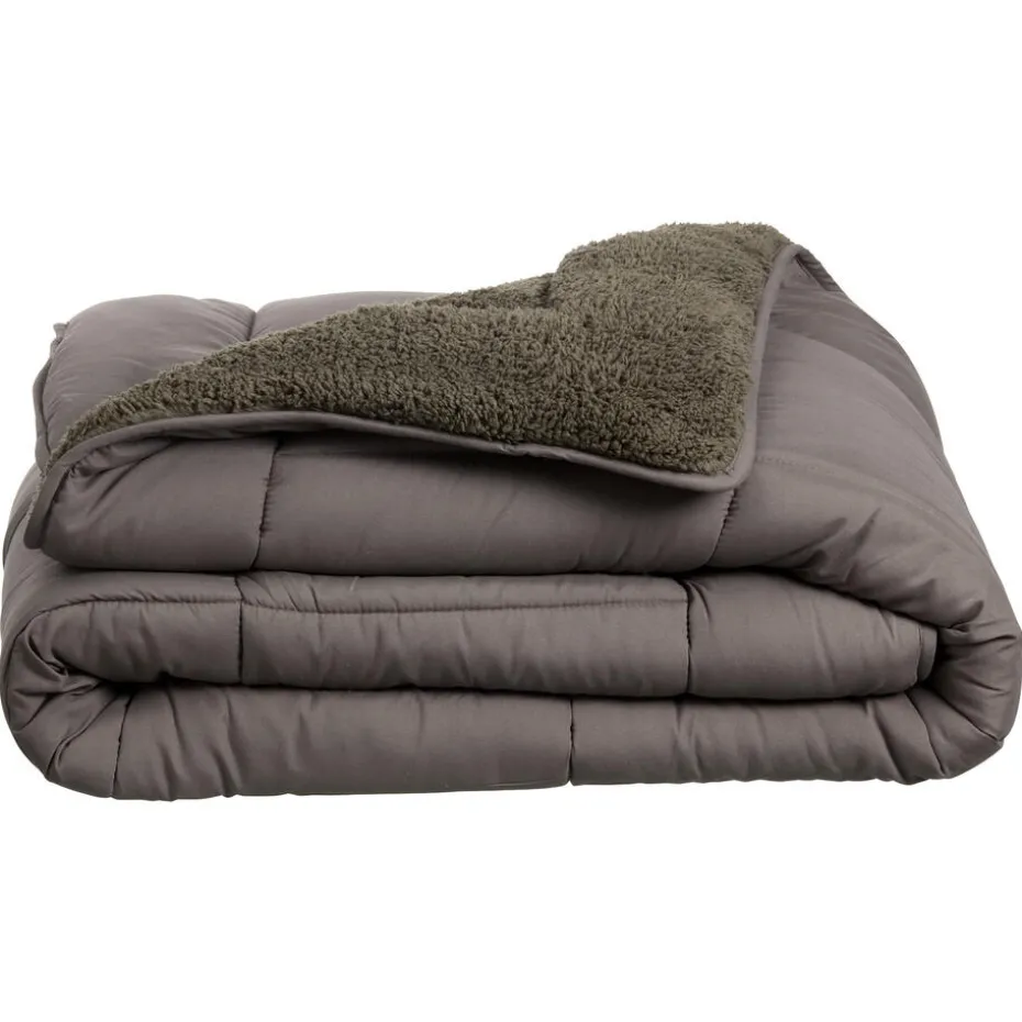 Winterdekbed Teddy Antraciet 200x140 Cm